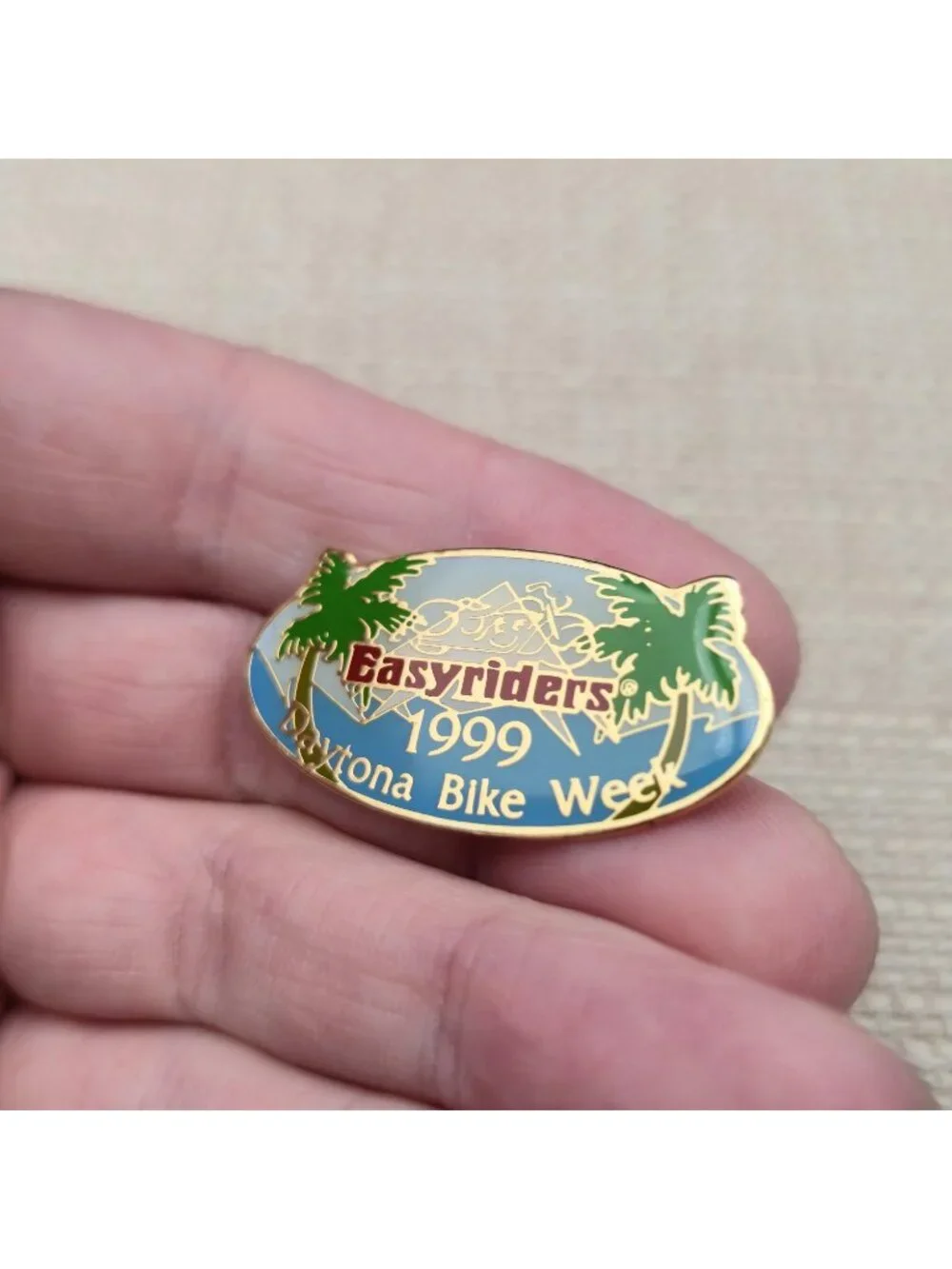 Vintage 1999 Easyriders Daytona Bike Week Motorcycle Enamel Lapel Pin A8034